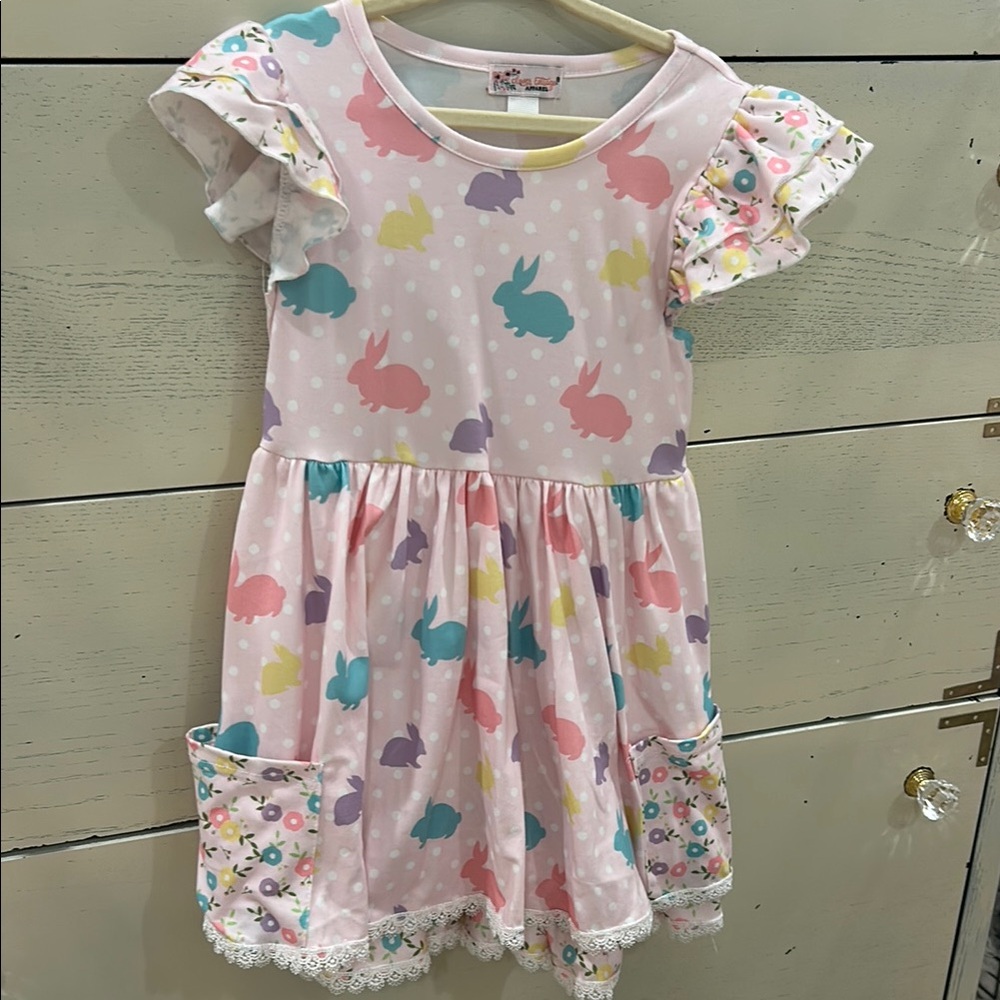 White and Pink Ruffled Smocked Sundress